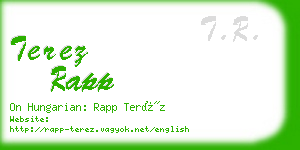 terez rapp business card